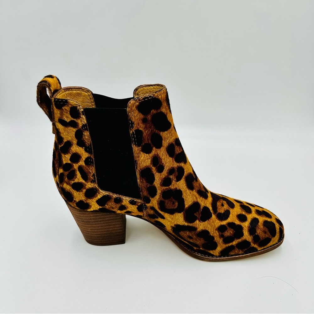 Madewell boots Regan Chelsea boots leopard print calf fur boots women size 6.5 - Picture 5 of 12